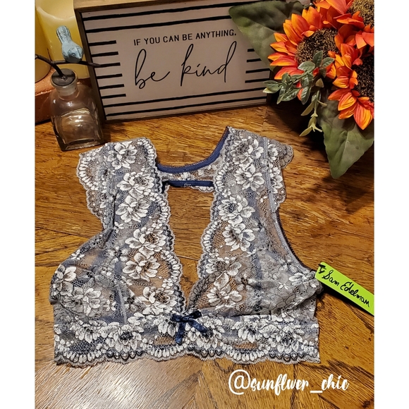 🆕️Sam Edelman Cap Sleeve Lace Bralette - Picture 9 of 15